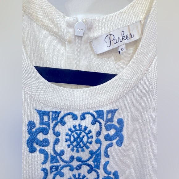 Parker white and blue summer dress. Size xs - Picture 3 of 3